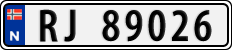 License plate of Norway, Cars