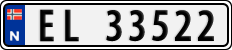 License plate of Norway, Cars