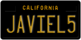 California, Vanity Plates