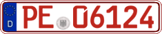 German license plate, Red license plates
