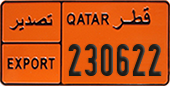 License plate of Qatar, Export transit plates