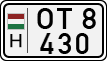 license plates of Hungary, Oldtimers (1990)