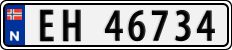 License plate of Norway, Cars