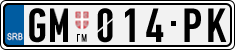 License plate of Serbia, Cars