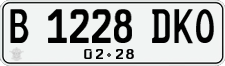 License plate of Indonesia, Regular plates