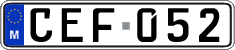 License plate of Malta, Regular plates (ABC 123)