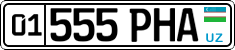 License plate of Uzbekistan, Organizations