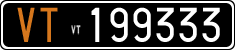 License plate of Italy, Cars (1927 year series)