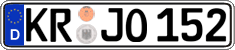 German license plate, Regular plates