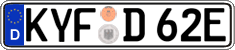 German license plate, Electric vehicles