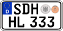 German license plate, Regular plates