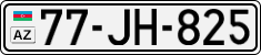 License plate of Azerbaijan, Cars