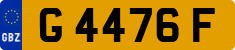 License plate of Gibraltar, Regular car plates (G 1234 A)