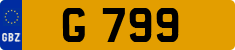 License plate of Gibraltar, Regular car plates (G 12345)