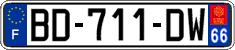 French license plate, SIV (ordinary)