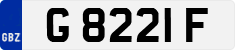 License plate of Gibraltar, Regular car plates (G 1234 A)