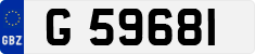 License plate of Gibraltar, Regular car plates (G 12345)