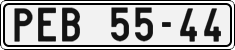 License plate of the Czech Republic, Cars (1960)
