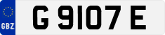 License plate of Gibraltar, Regular car plates (G 1234 A)