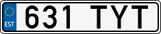 License plate of Estonia, Regular car plates