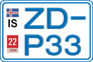 License plate of Iceland, Cars