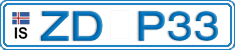 License plate of Iceland, Cars