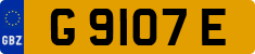 License plate of Gibraltar, Regular car plates (G 1234 A)