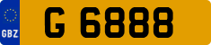 License plate of Gibraltar, Regular car plates (G 12345)