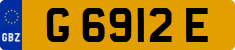 License plate of Gibraltar, Regular car plates (G 1234 A)
