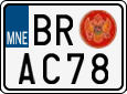 License plate of Montenegro, Scooters