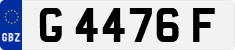 License plate of Gibraltar, Regular car plates (G 1234 A)