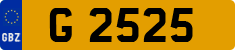 License plate of Gibraltar, Regular car plates (G 12345)