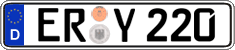 German license plate, Regular plates