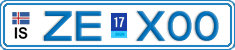 License plate of Iceland, Cars