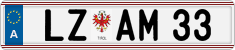 License plate of Austria, Vanity Plates