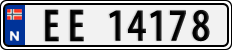 License plate of Norway, Cars