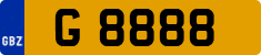 License plate of Gibraltar, Regular car plates (G 12345)