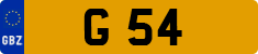 License plate of Gibraltar, Regular car plates (G 12345)