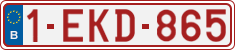 License plate of Belgium, Regular plates (2010)