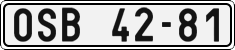 License plate of the Czech Republic, Cars (1960)