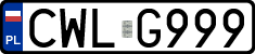 License plates of Poland, Regular car plates