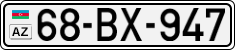 License plate of Azerbaijan, Cars