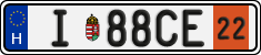 license plates of Hungary, Temporary (2022)