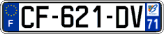 French license plate, SIV (ordinary)