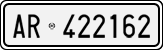 License plate of Italy, Cars (1927 year series)