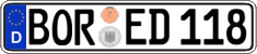German license plate, Regular plates