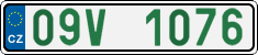 License plate of the Czech Republic, Oldtimers (2001)