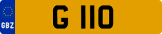 License plate of Gibraltar, Regular car plates (G 12345)