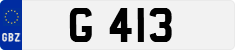 License plate of Gibraltar, Regular car plates (G 12345)