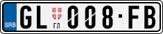 License plate of Serbia, Cars